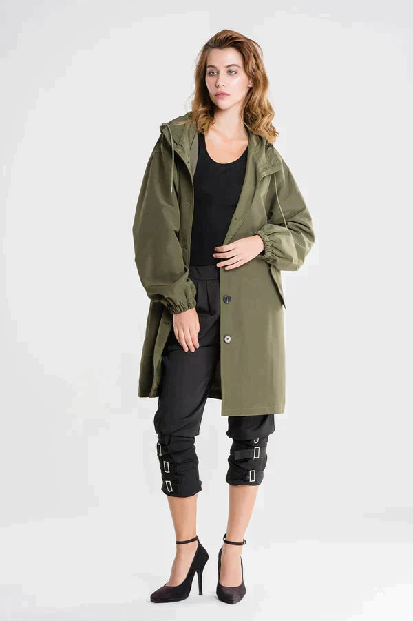Damen Winterregenjacke | Mit Knöpfen