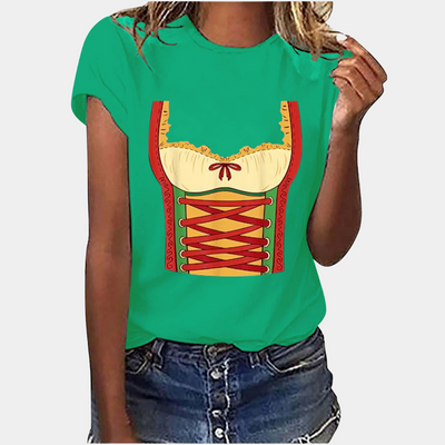 Damen Kurzarm Bedrucken T-Shirt | Oktoberfest
