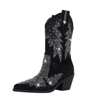 Stilvolle Cowboystiefel für Damen | Schwarz