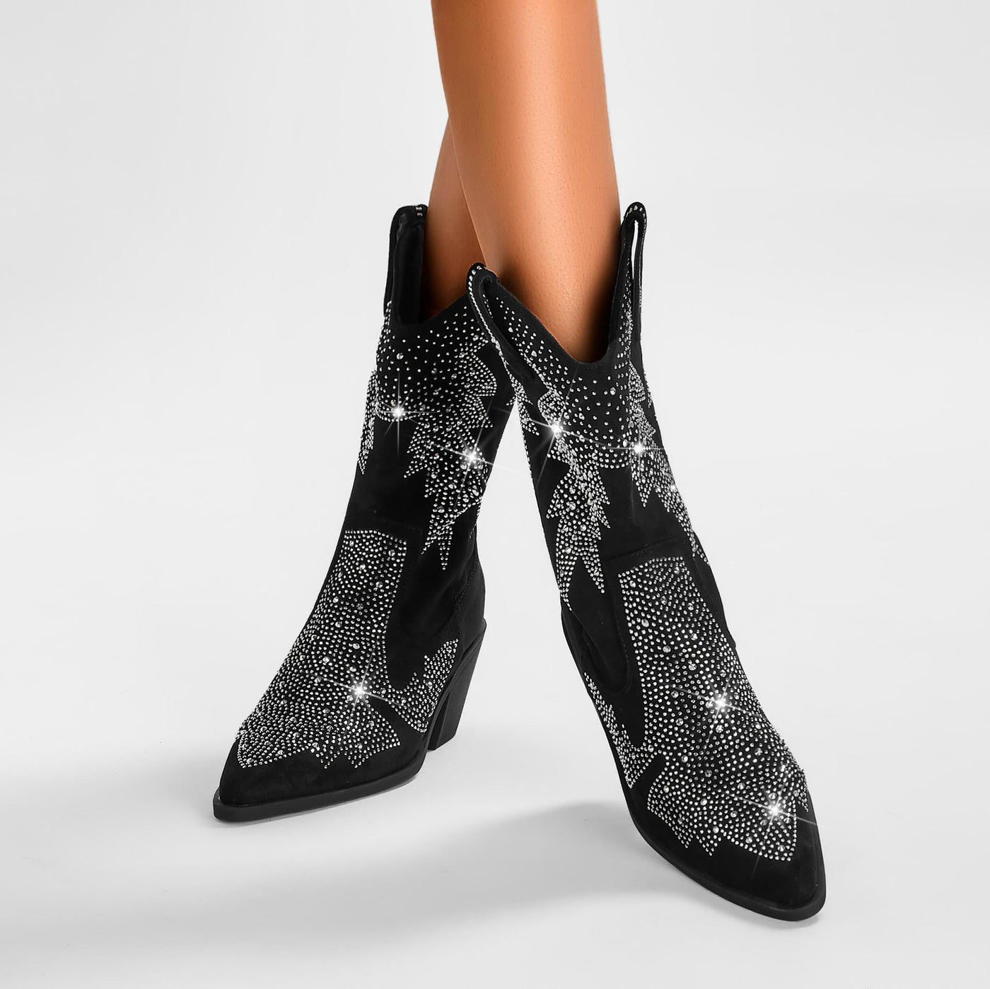 Stilvolle Cowboystiefel für Damen | Schwarz