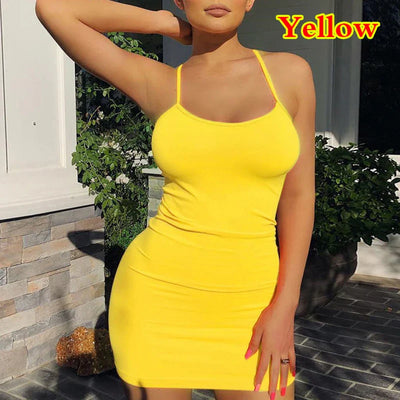 Evelin | Spaghettiträger Minikleid Für Damen