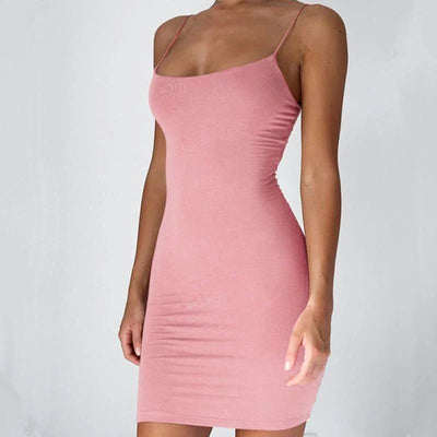 Evelin | Spaghettiträger Minikleid Für Damen