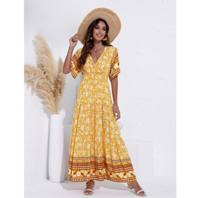 Thenla | Bohème Sommer Maxi Damen Kleid