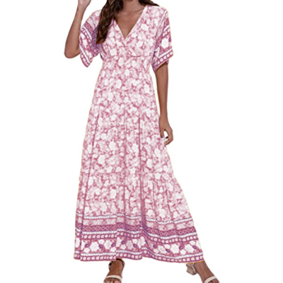 Thenla | Bohème Sommer Maxi Damen Kleid